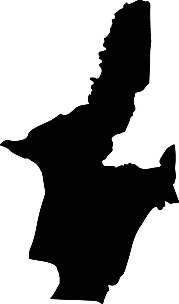 Biakoye Ghana silhouette map vector