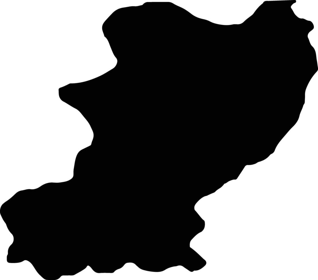 Bibala Angola silhouette map vector