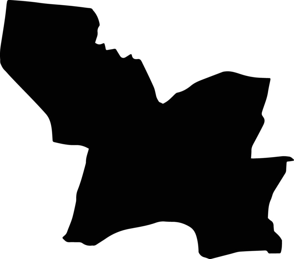 Big Bridge Jamaica silhouette map vector