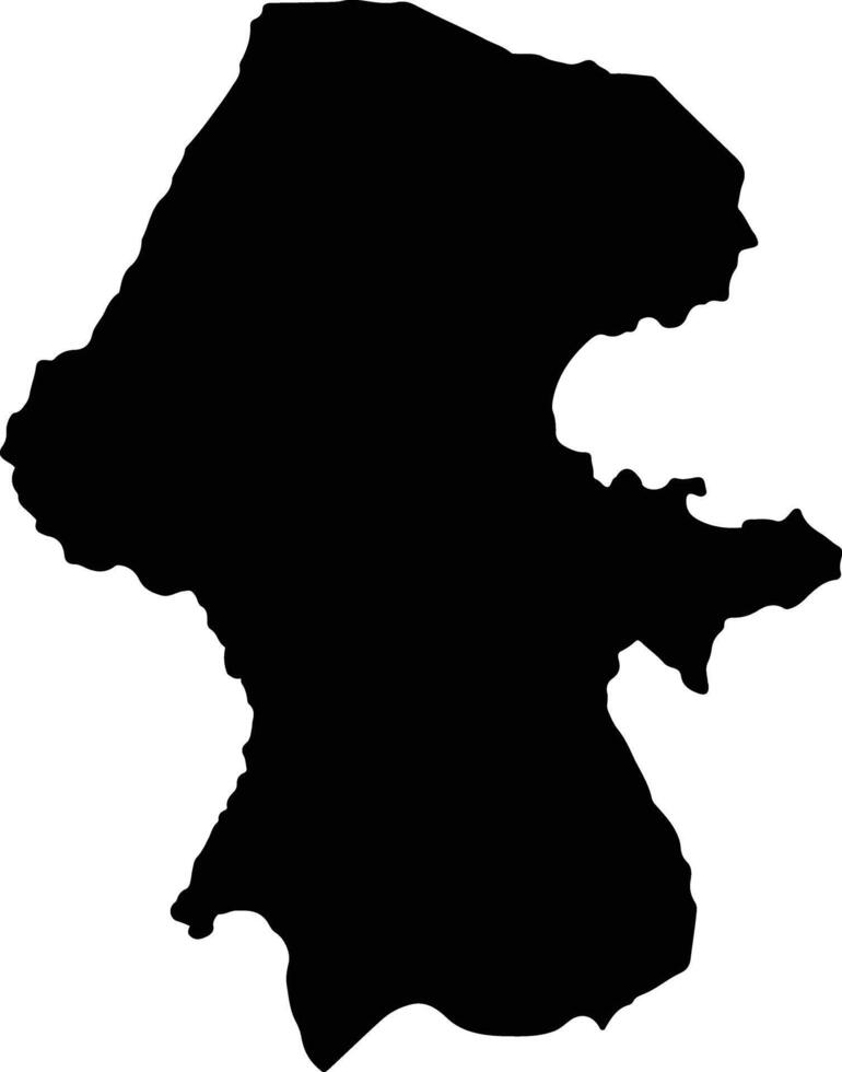 Biharamulo Tanzania silhouette map vector