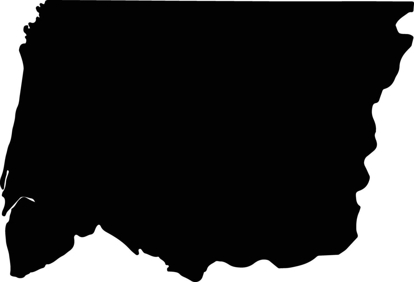 Bignona Senegal silhouette map vector