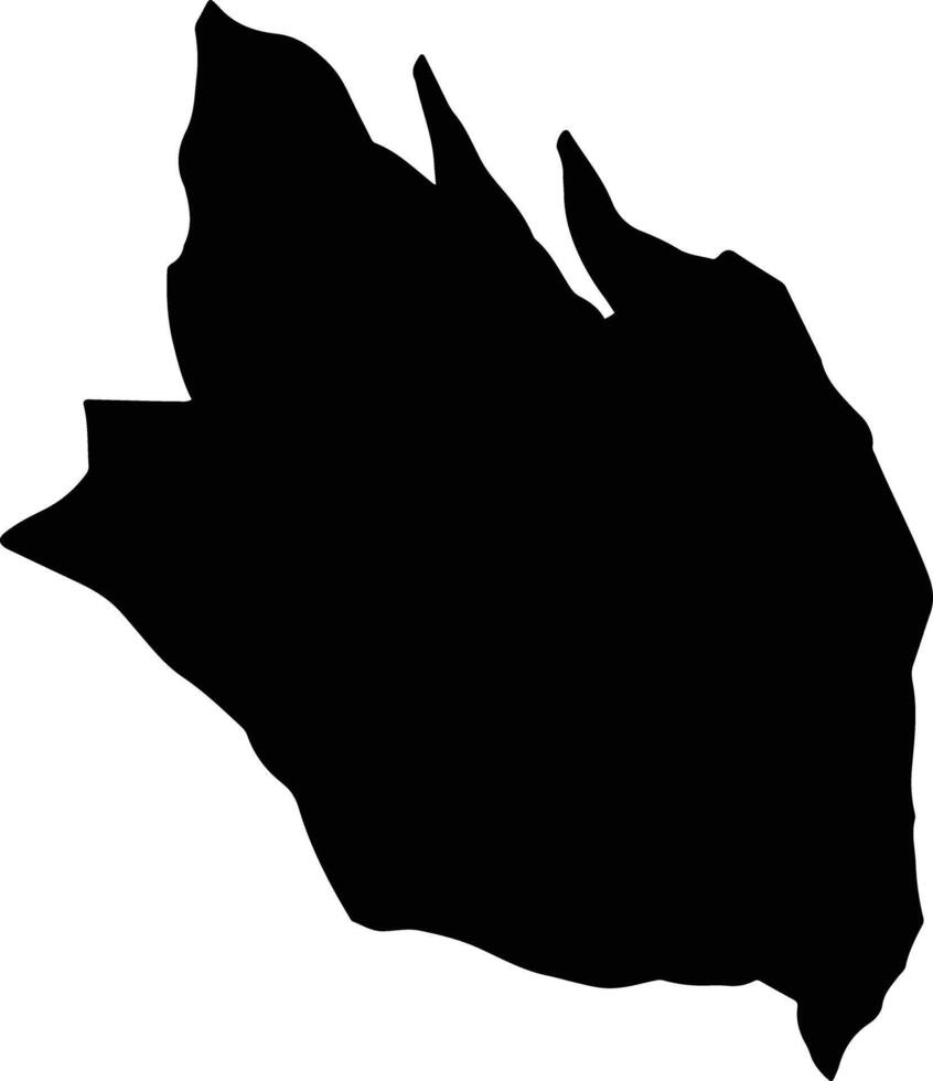 Bigwoods Jamaica silhouette map vector