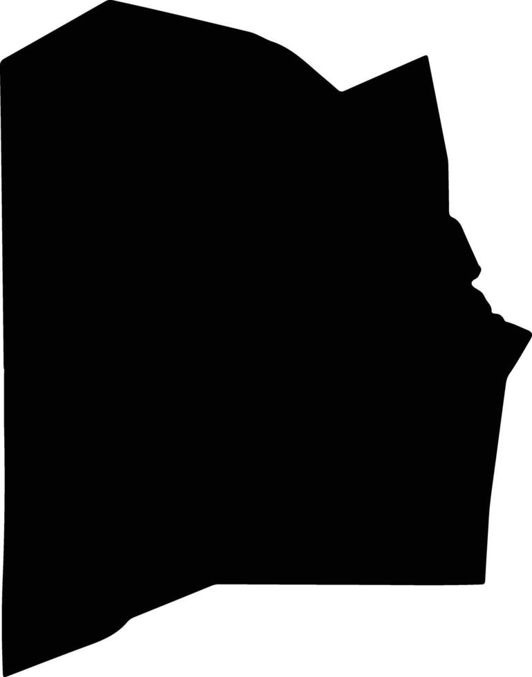 Bilma Niger silhouette map vector