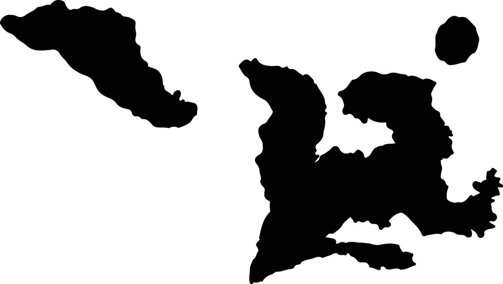 Bima Indonesia silhouette map vector