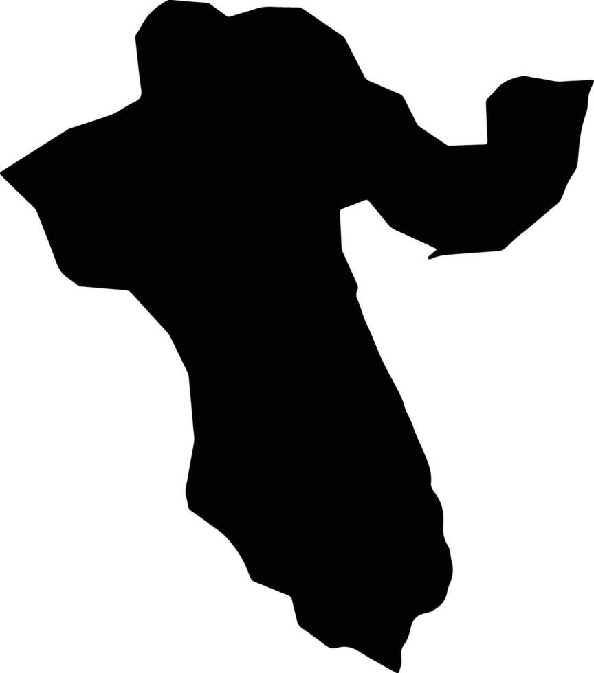 Bimbo Central African Repu silhouette map vector