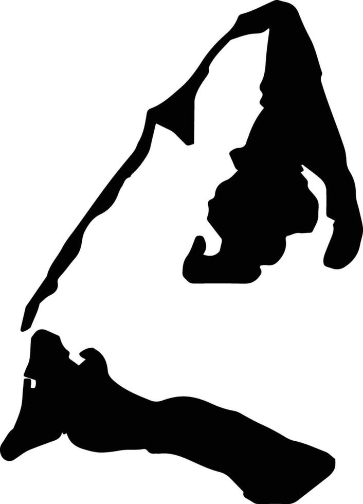 Bimini Bahamas silhouette map vector