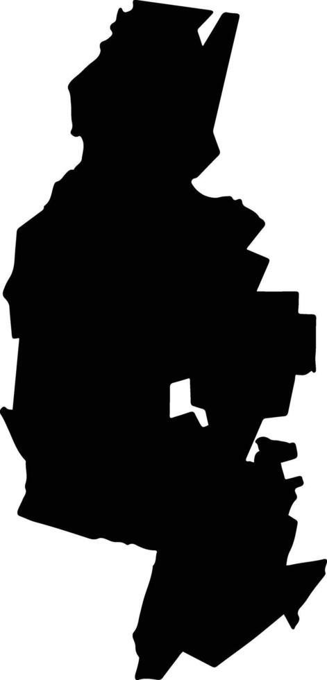 Bindura Zimbabwe silhouette map vector