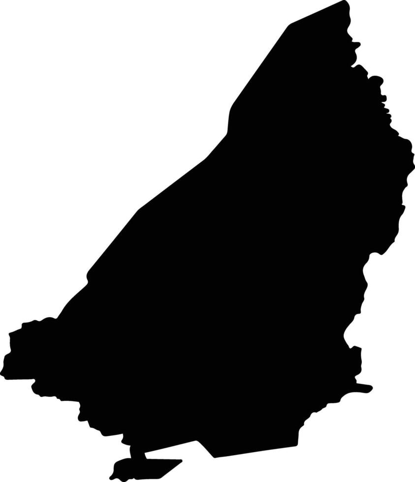 Binga Zimbabwe silhouette map vector