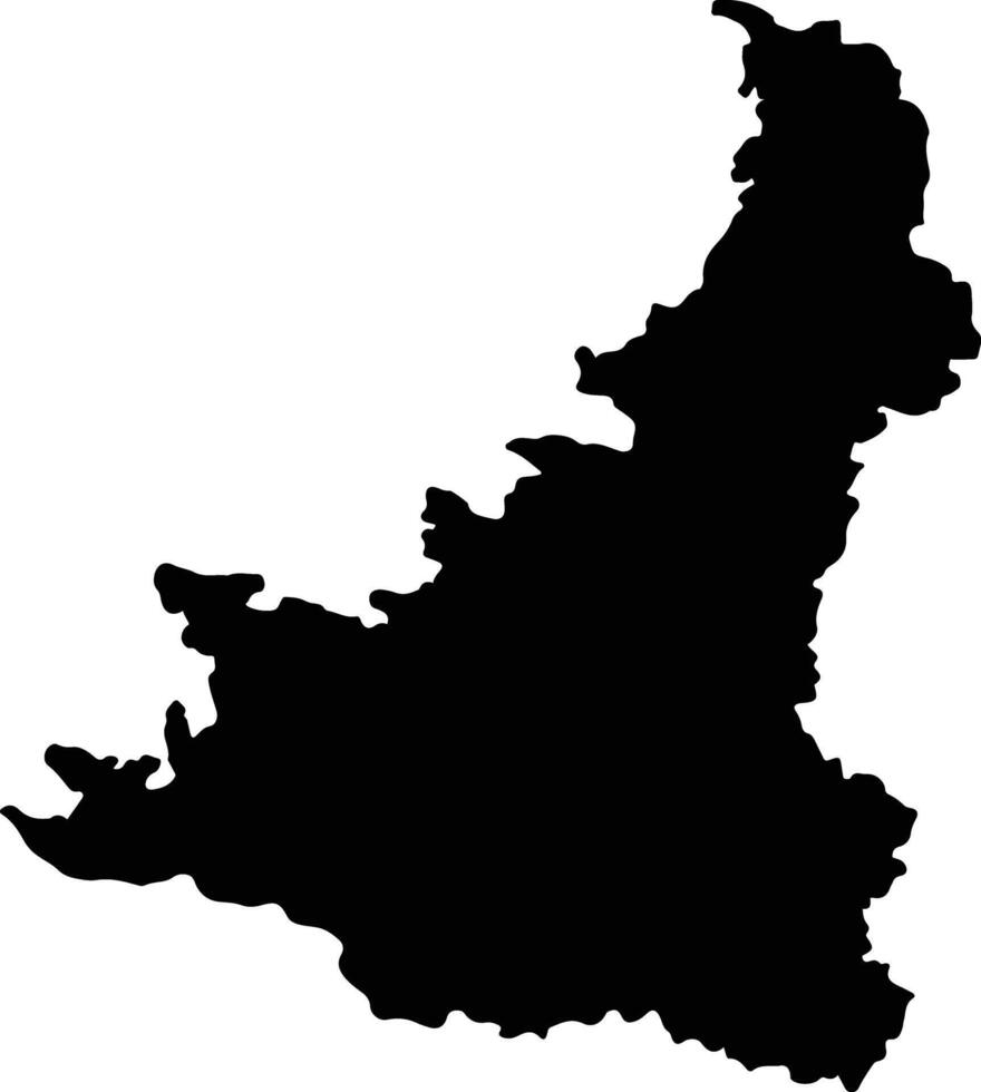 Birbhum India silhouette map vector
