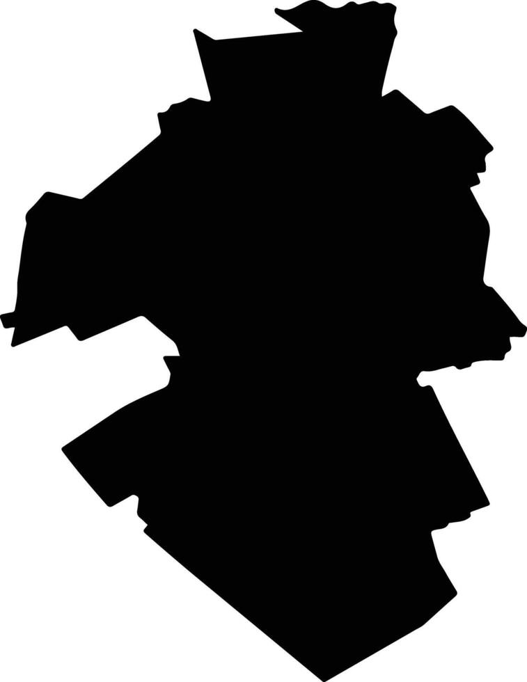 BIRDA Romania silhouette map vector