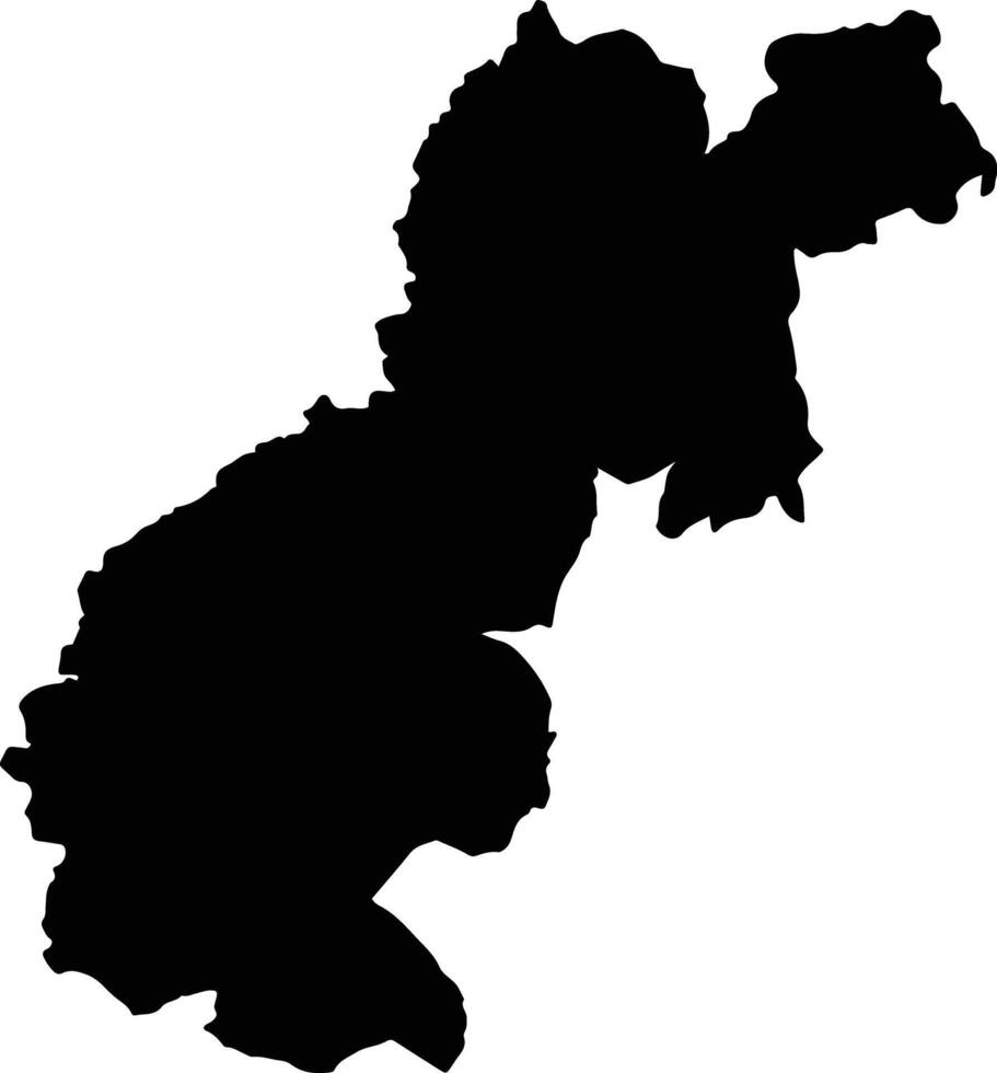Birim North Ghana silhouette map vector