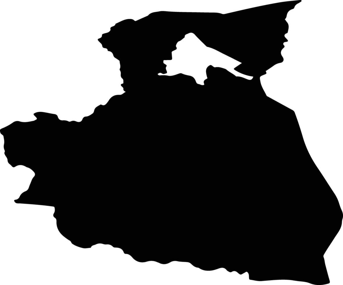 Birobidzhansky District Russia silhouette map vector