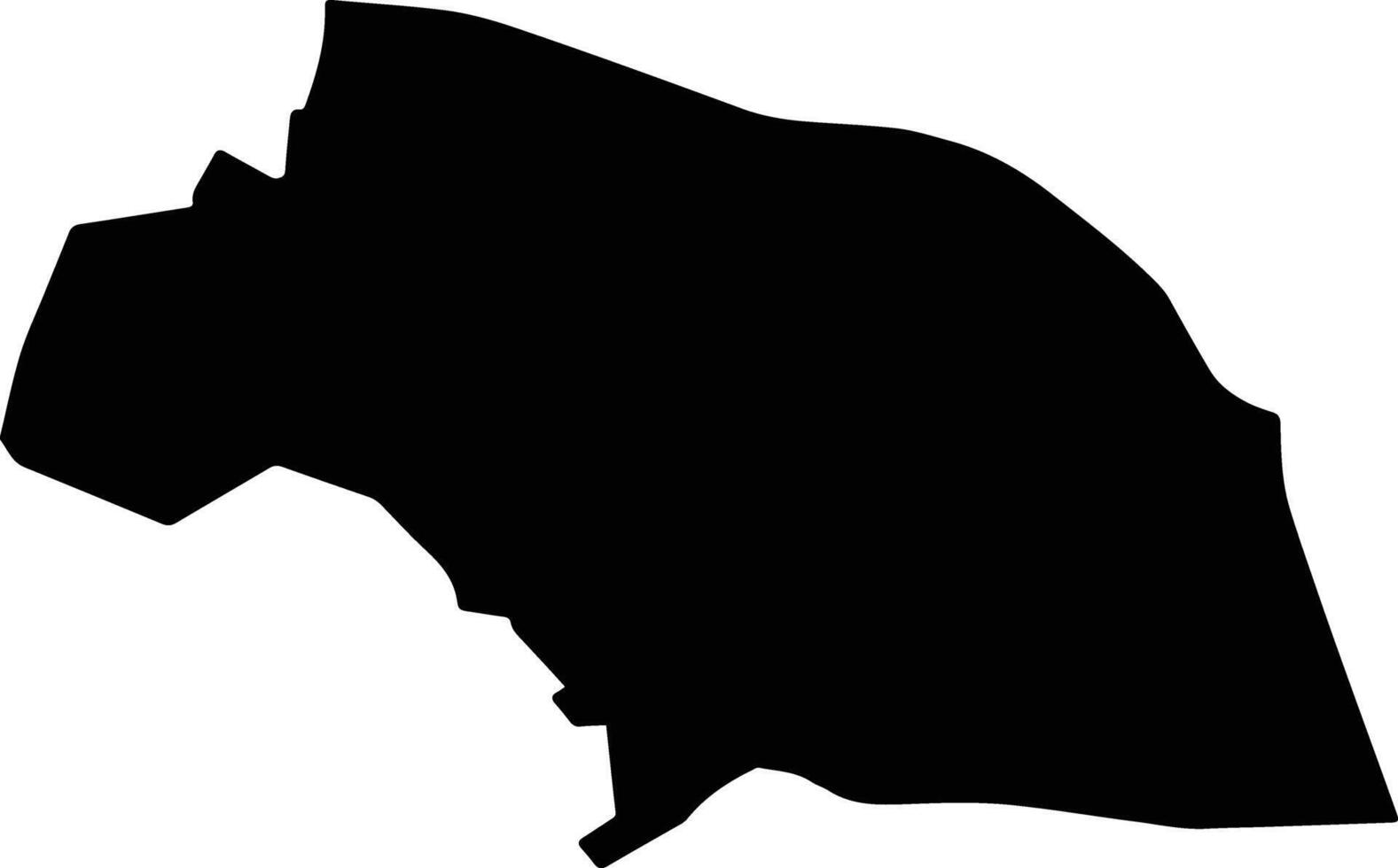 BISHAN Singapore silhouette map vector