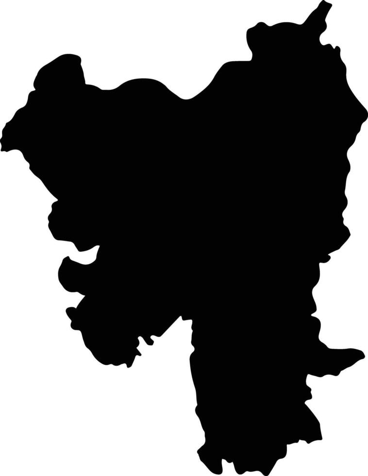 Bishah Saudi Arabia silhouette map vector