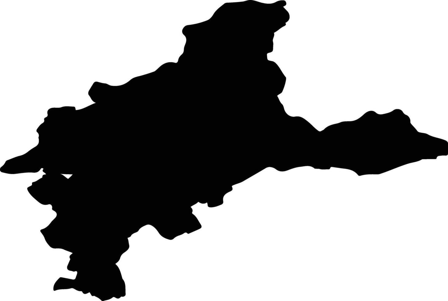 BISTRITA Romania silhouette map vector