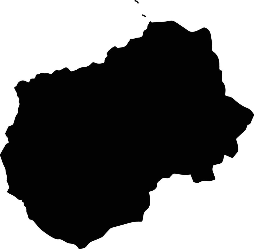 Bji Bhutan silhouette map vector