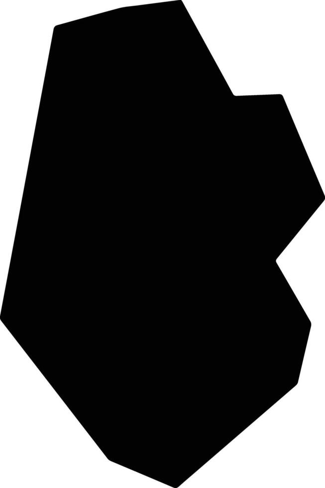 Black Mallet Saint Lucia silhouette map vector