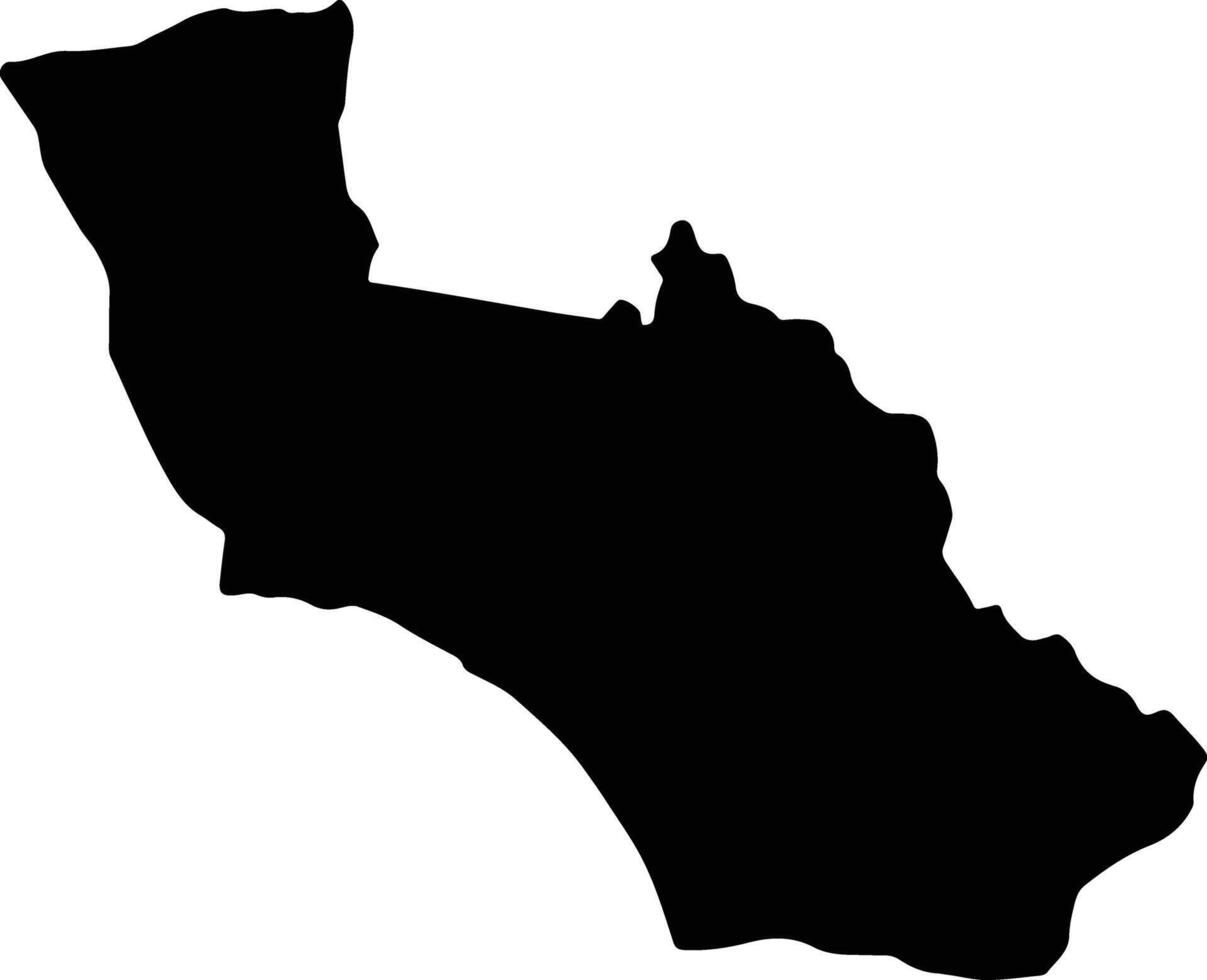 Black River Jamaica silhouette map vector