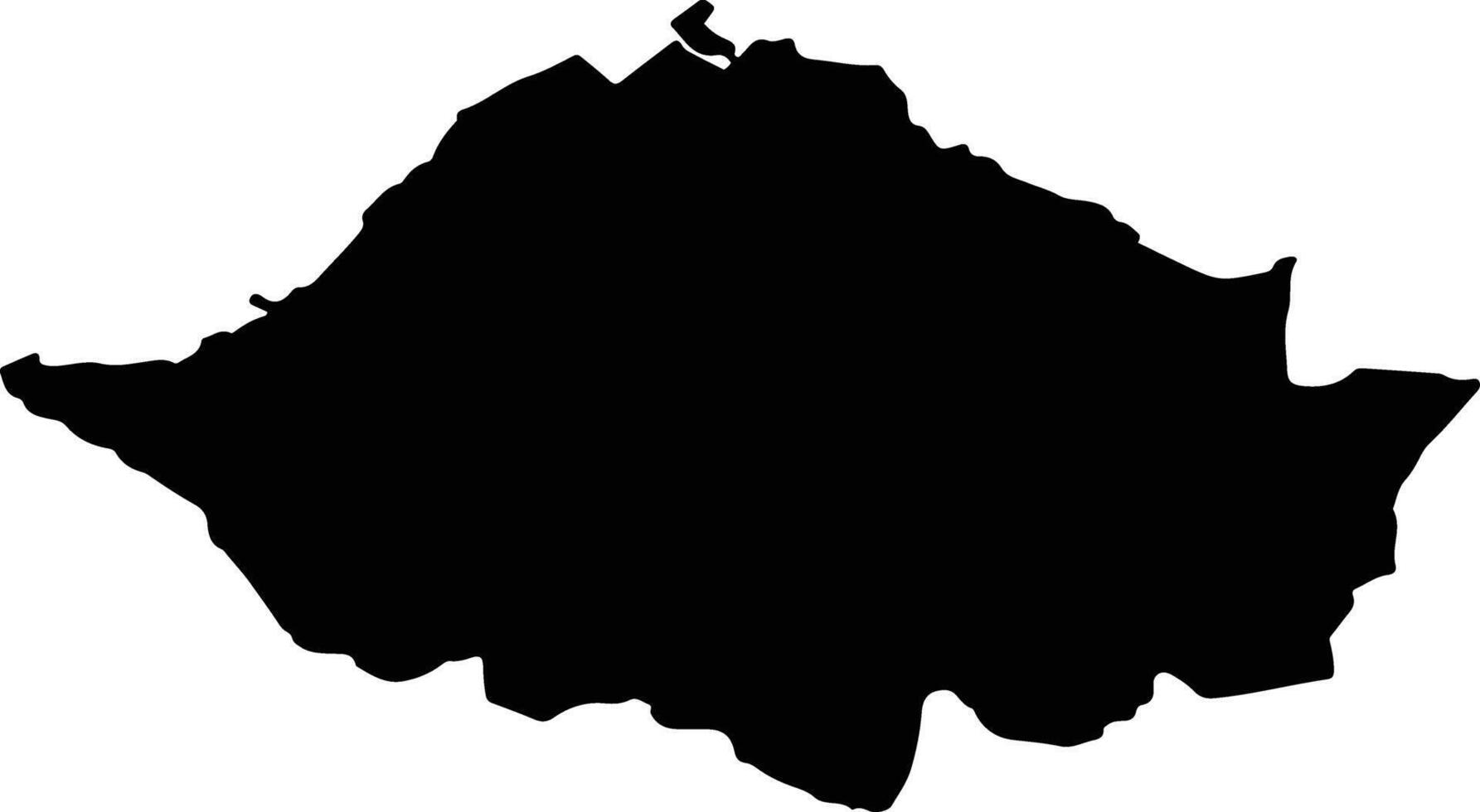 BLAGESTI Romania silhouette map vector