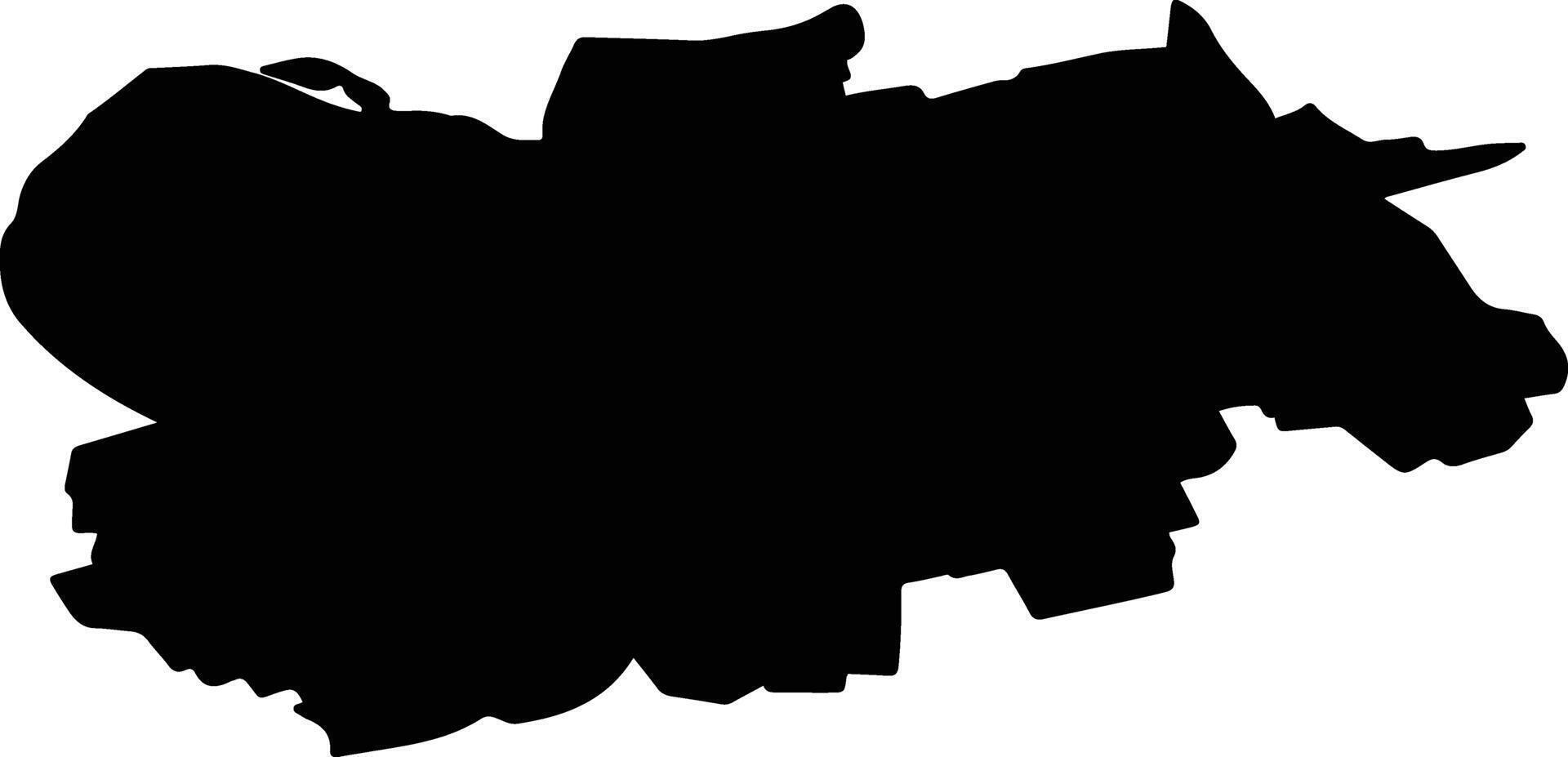 Blagoveshchensky District Russia silhouette map vector