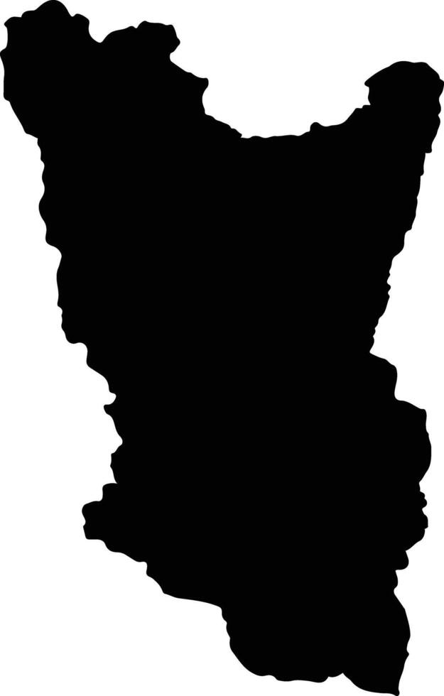 Bo Phloi Thailand silhouette map vector