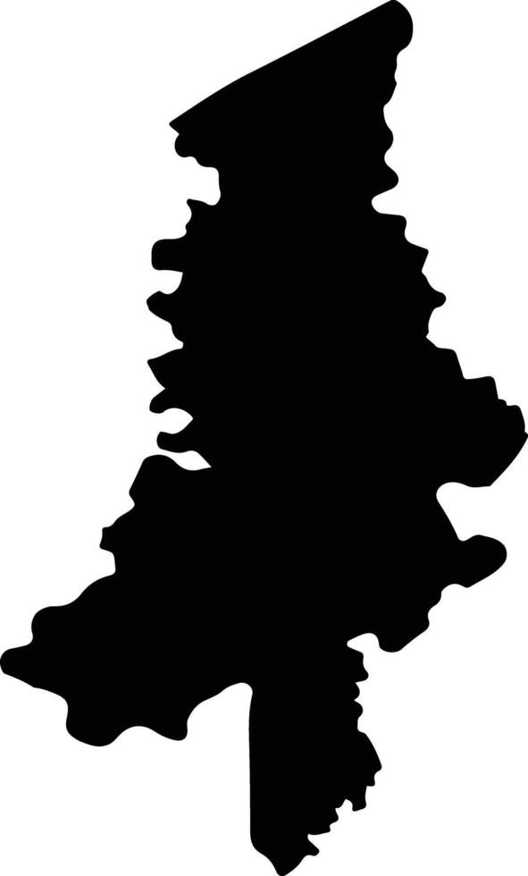 Boane Mozambique silhouette map vector