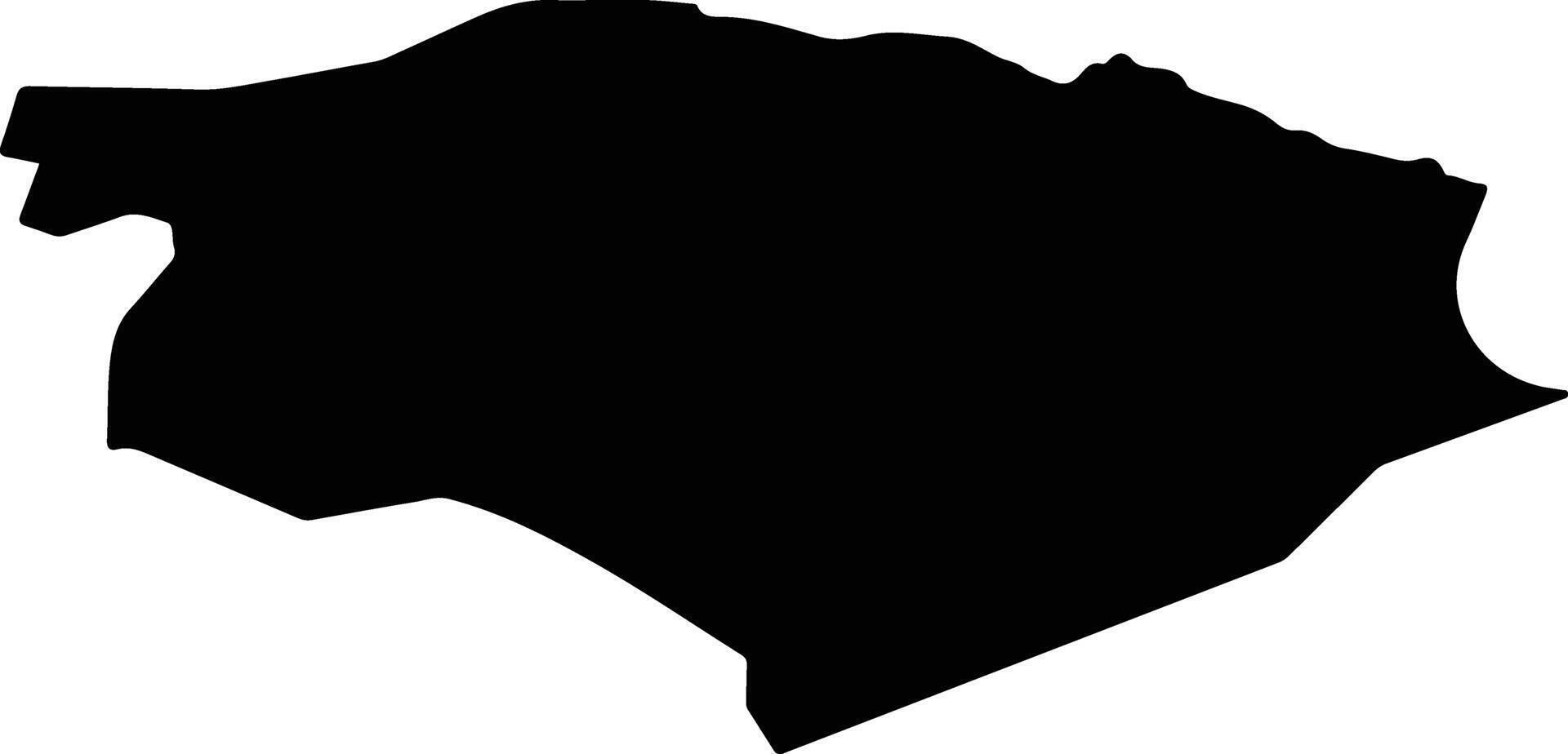 Bobonong Botswana silhouette map vector