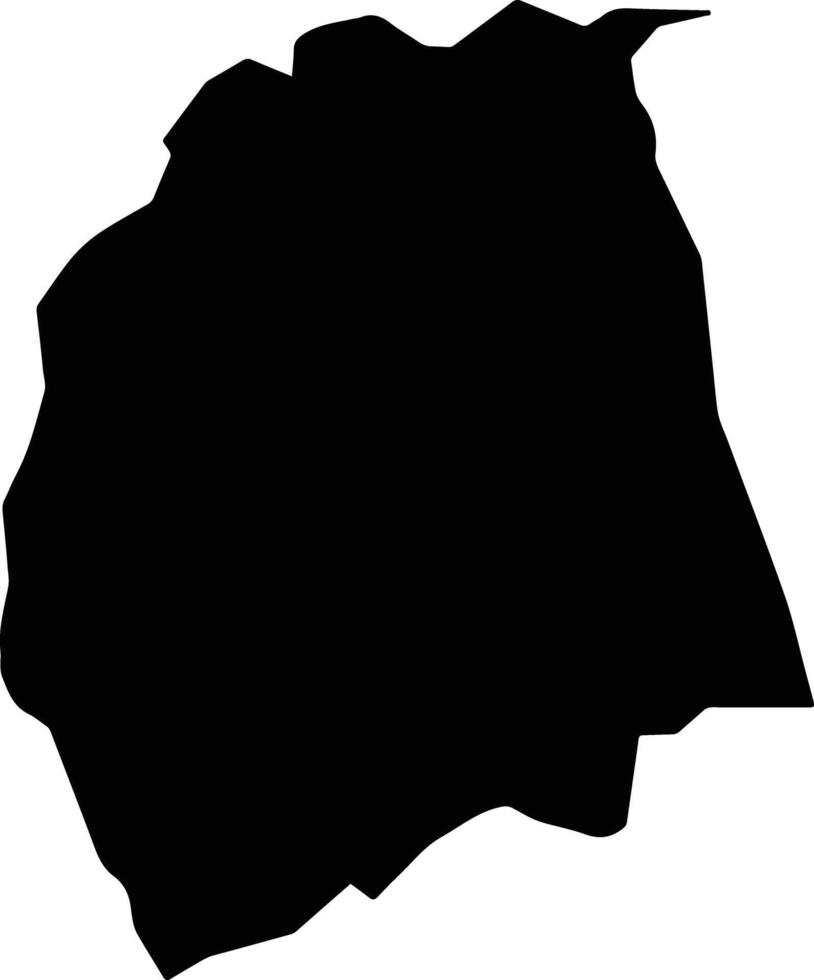 Bocaranga Central African Repu silhouette map vector