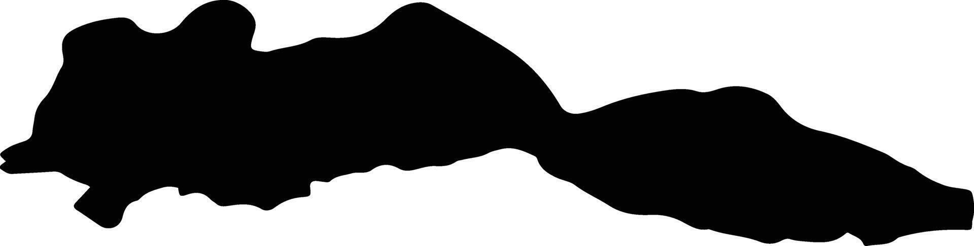 BOCICOIU MARE Romania silhouette map vector