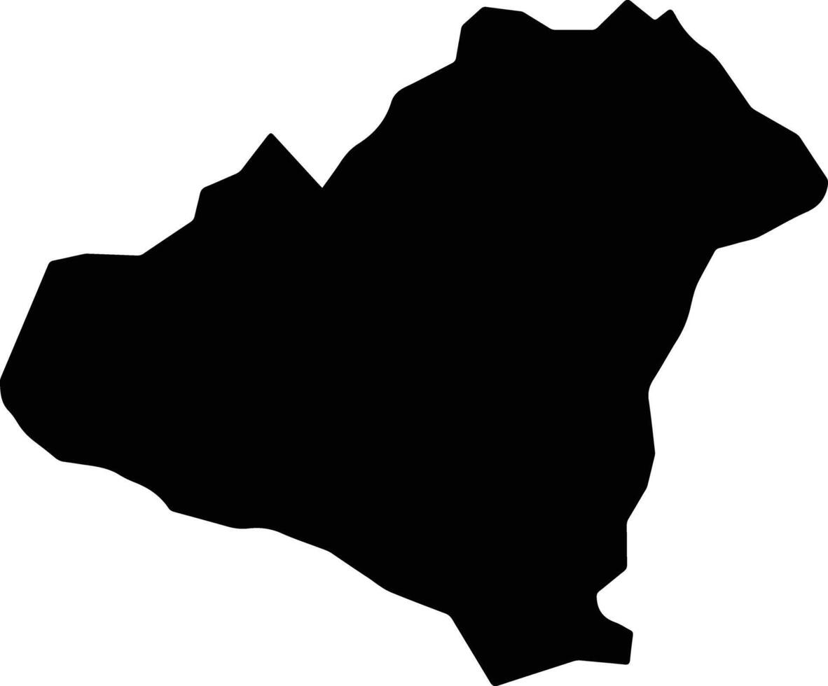 Boda Central African Repu silhouette map vector
