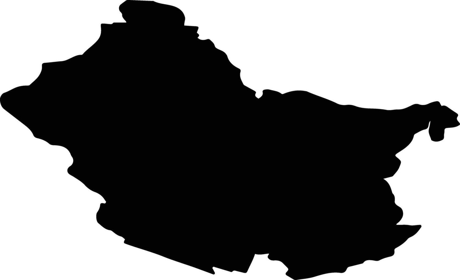 BODOC Romania silhouette map vector