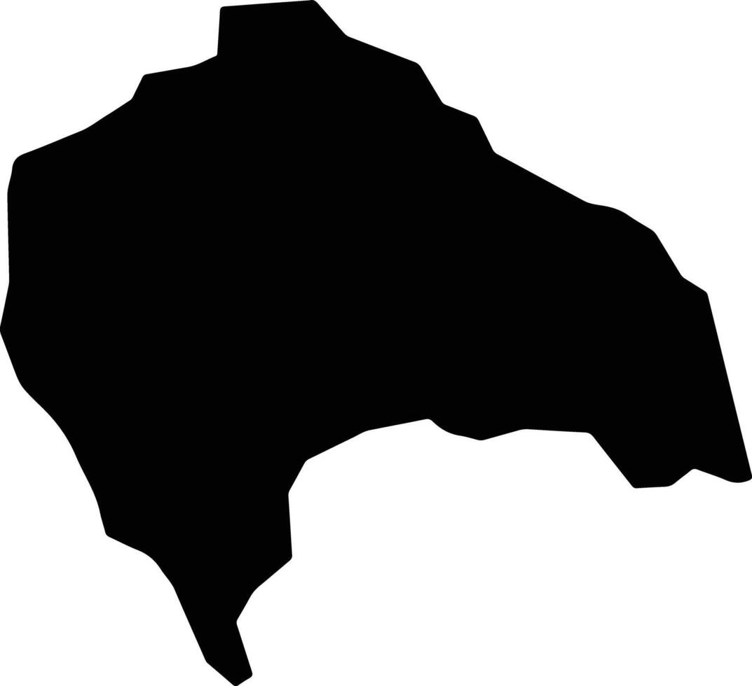 Boganangone Central African Repu silhouette map vector