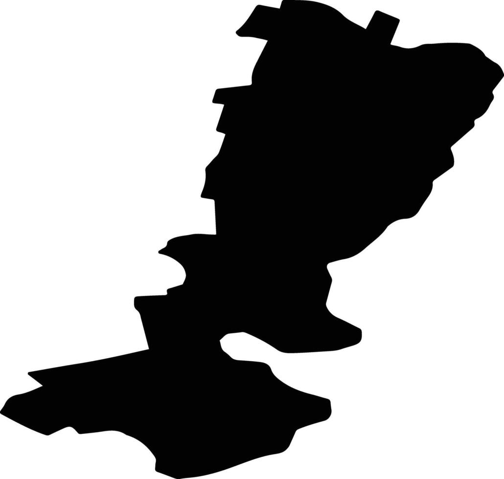 BOGATA Romania silhouette map vector