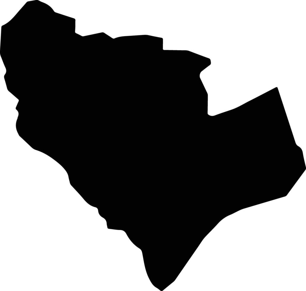 Bogangolo Central African Repu silhouette map vector