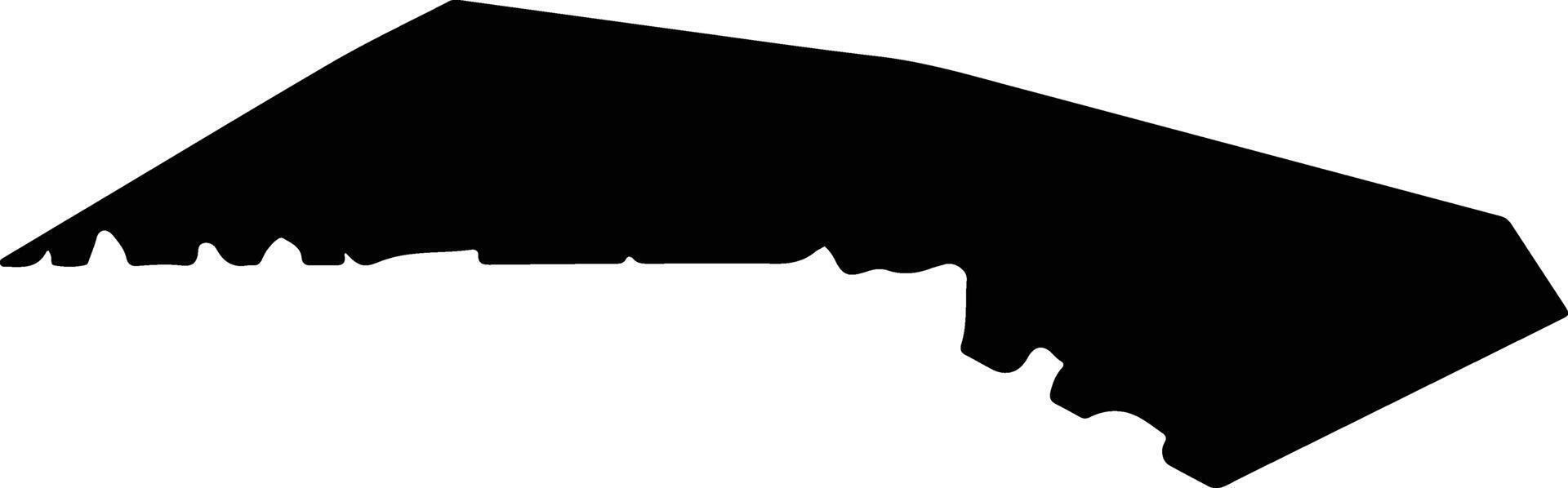 Boghe Mauritania silhouette map vector