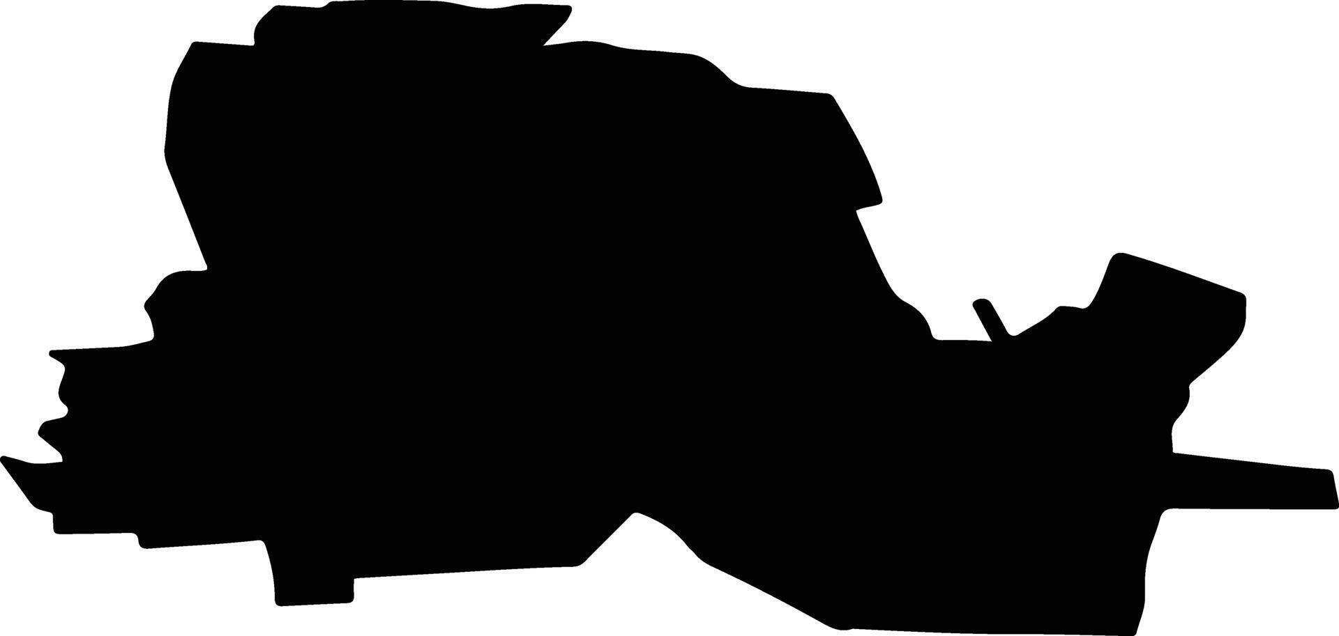 BOGHESTI Romania silhouette map vector