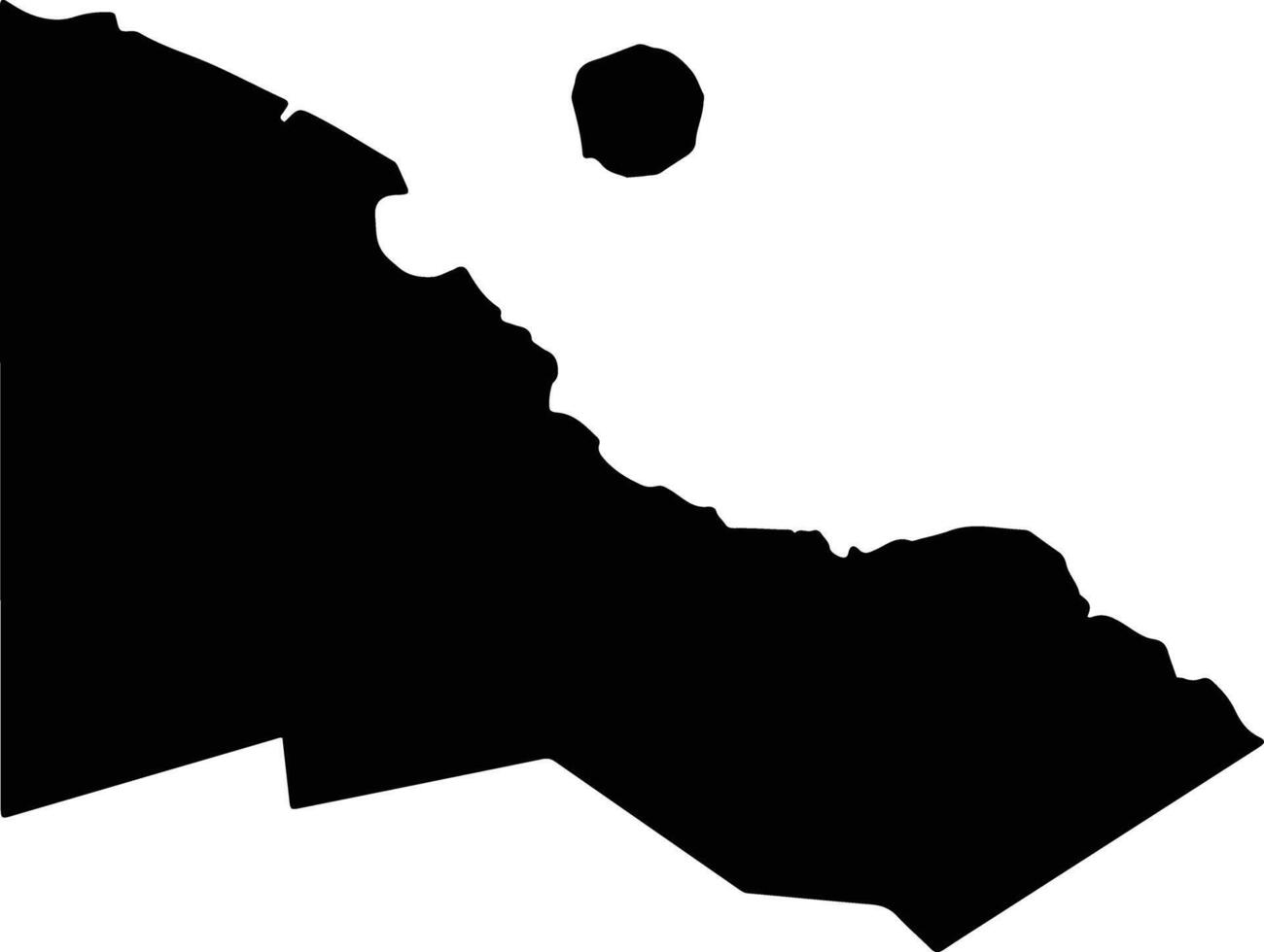 Bogia District Papua New Guinea silhouette map vector