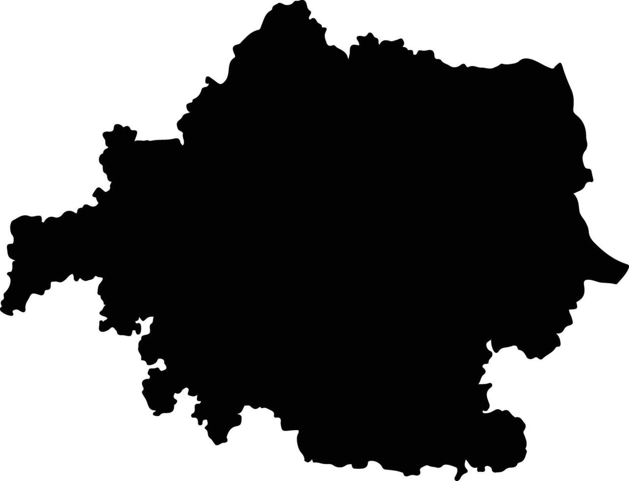 Bogra Bangladesh silhouette map vector