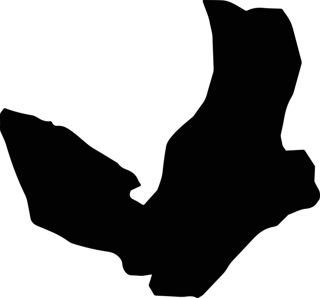 Boguis Saint Lucia silhouette map vector