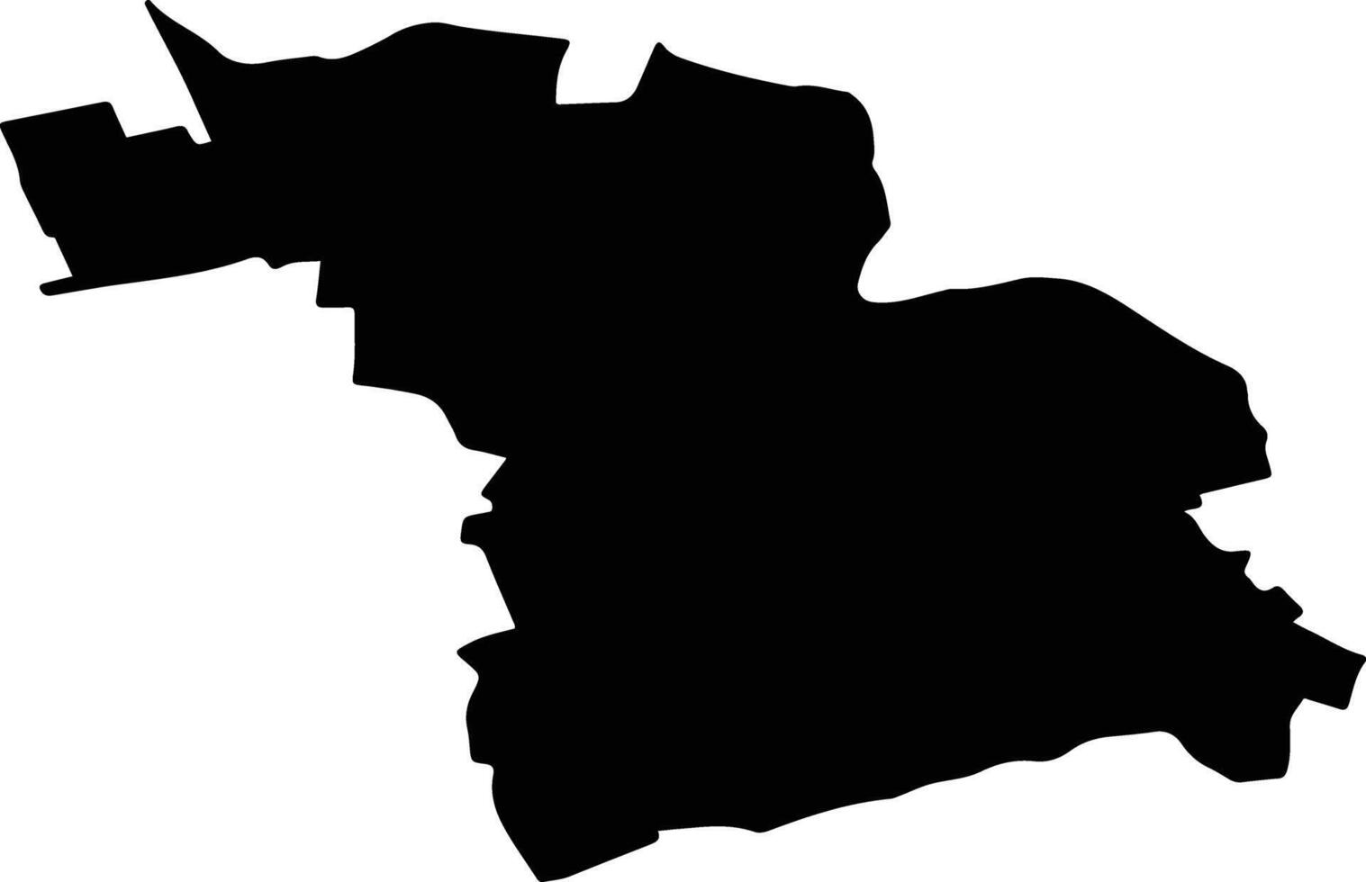 BOIANU MARE Romania silhouette map vector