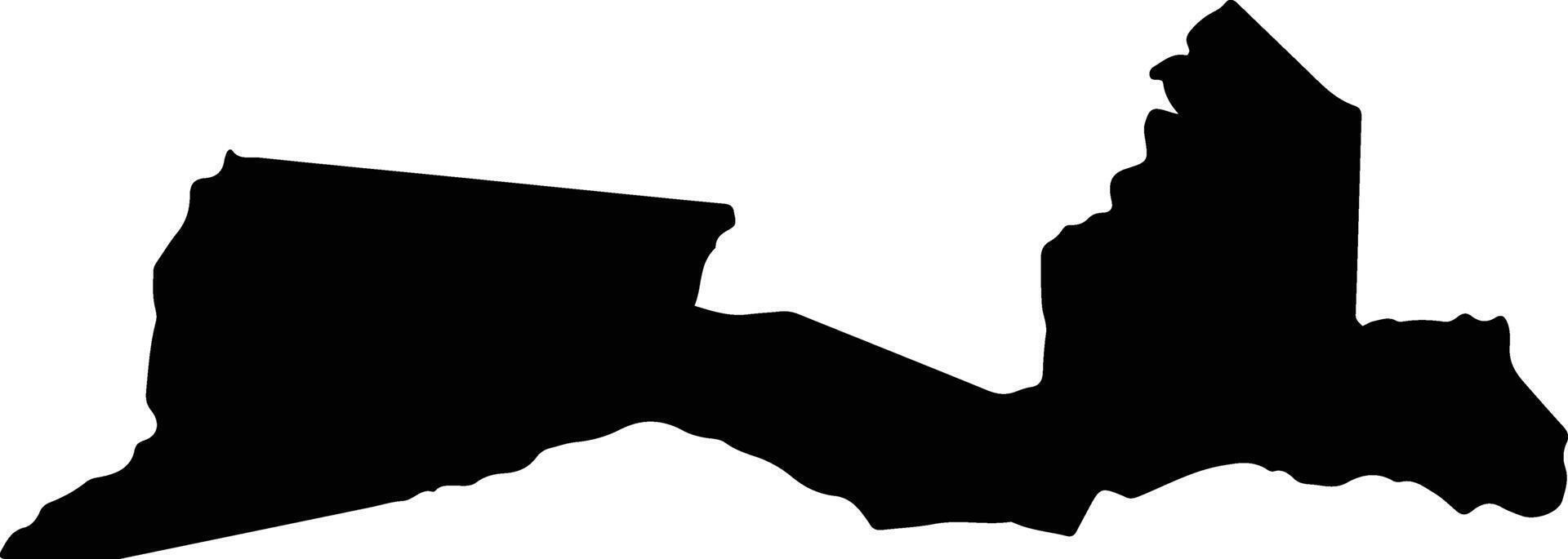 Bois Joli Saint Lucia silhouette map vector
