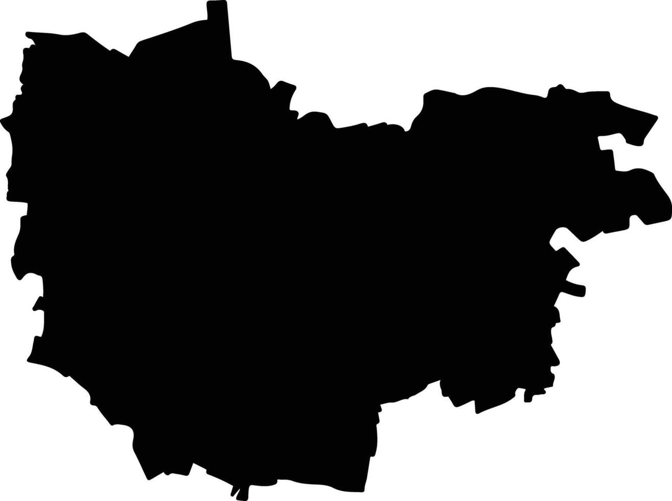 Bojanala South Africa silhouette map vector