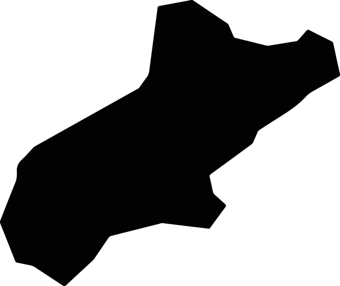 Bokomu Liberia silhouette map vector