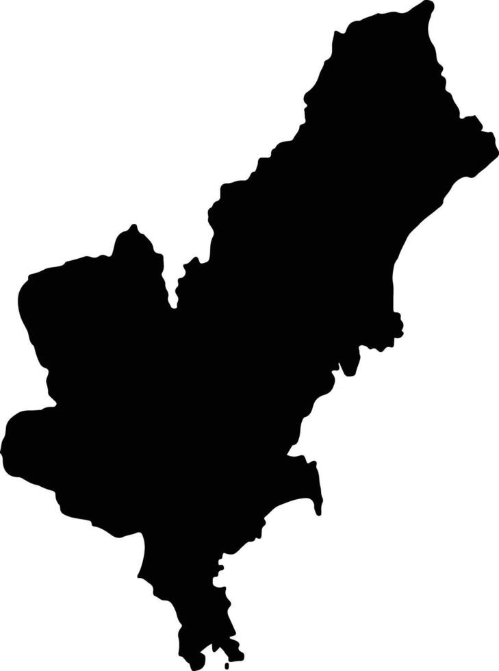 Bolaang Mongondow Timur Indonesia silhouette map vector