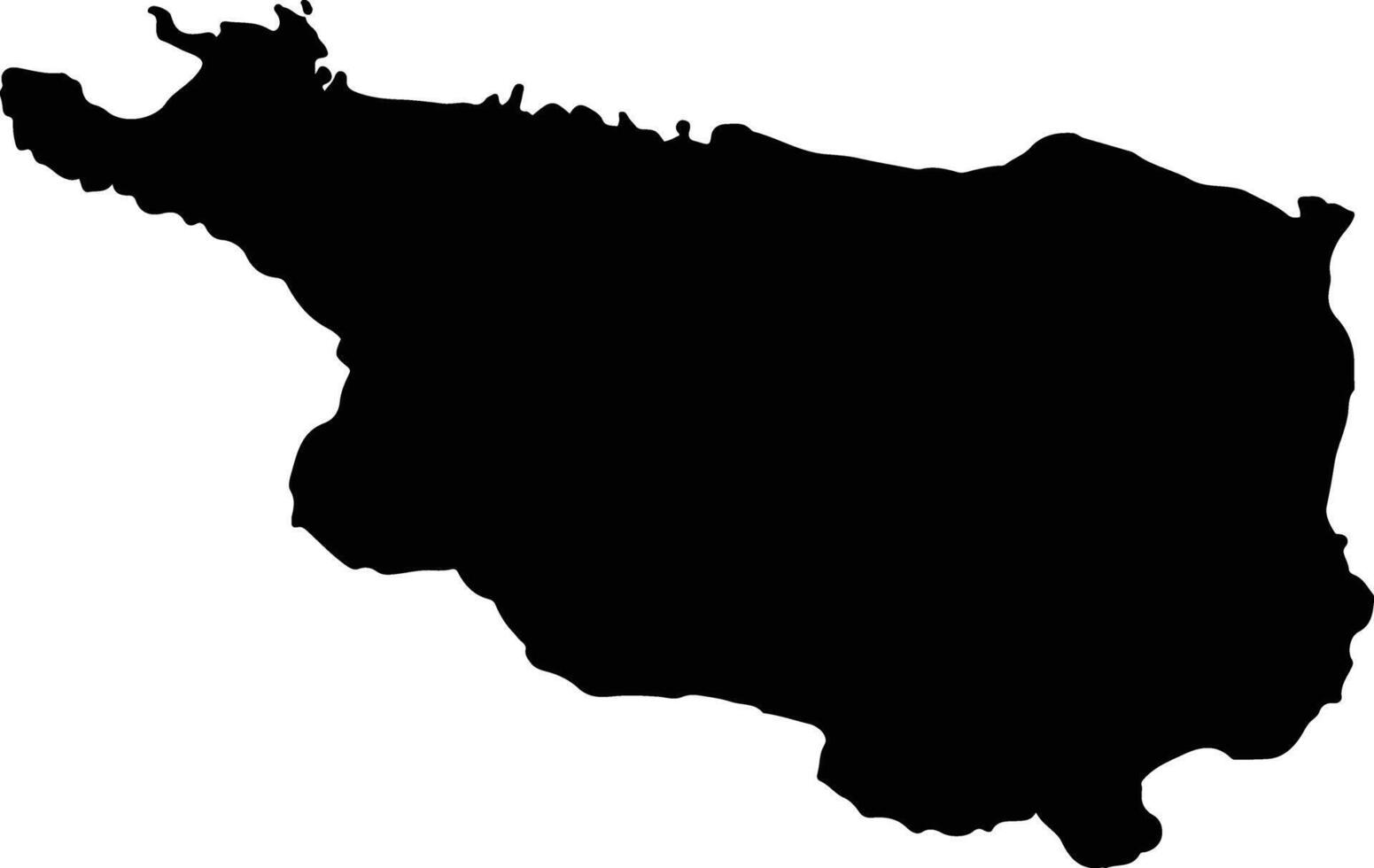 Bolaang Mongondow Utara Indonesia silhouette map vector
