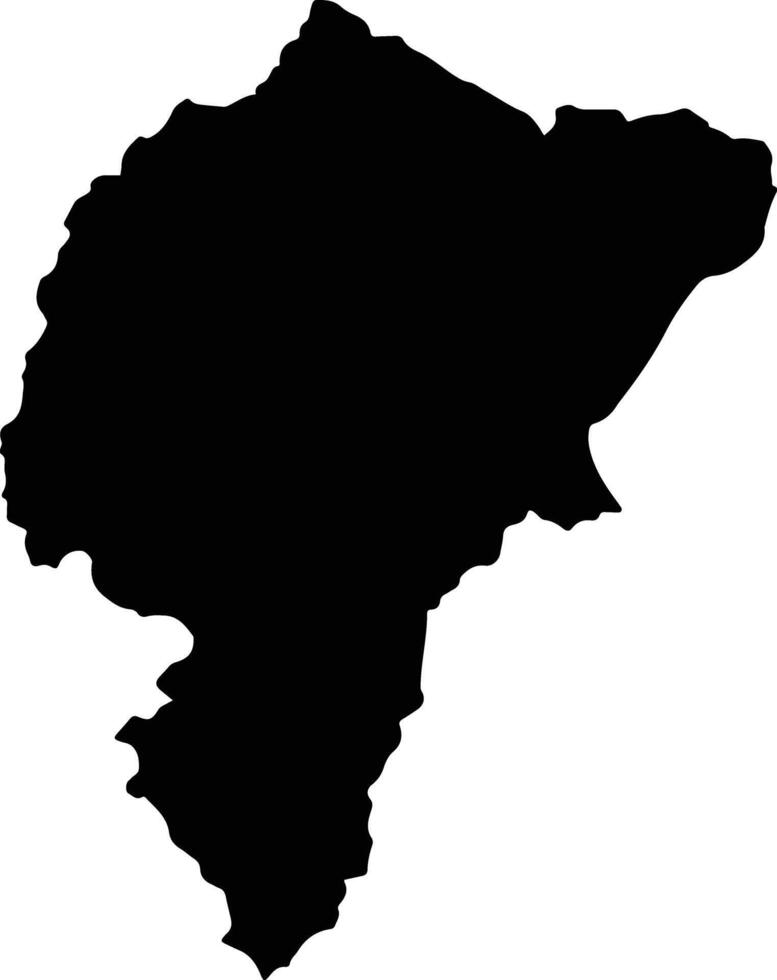Bolgatanga Municipal Ghana silhouette map vector