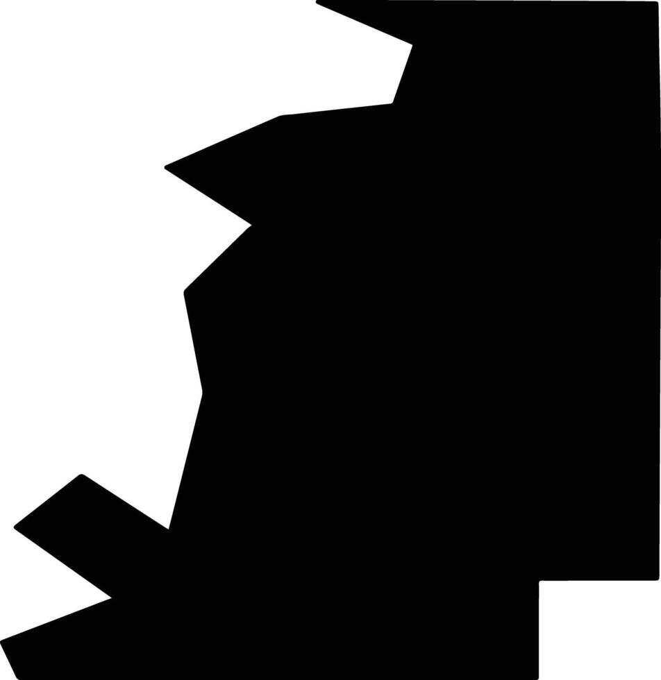 Bolivar United States silhouette map vector