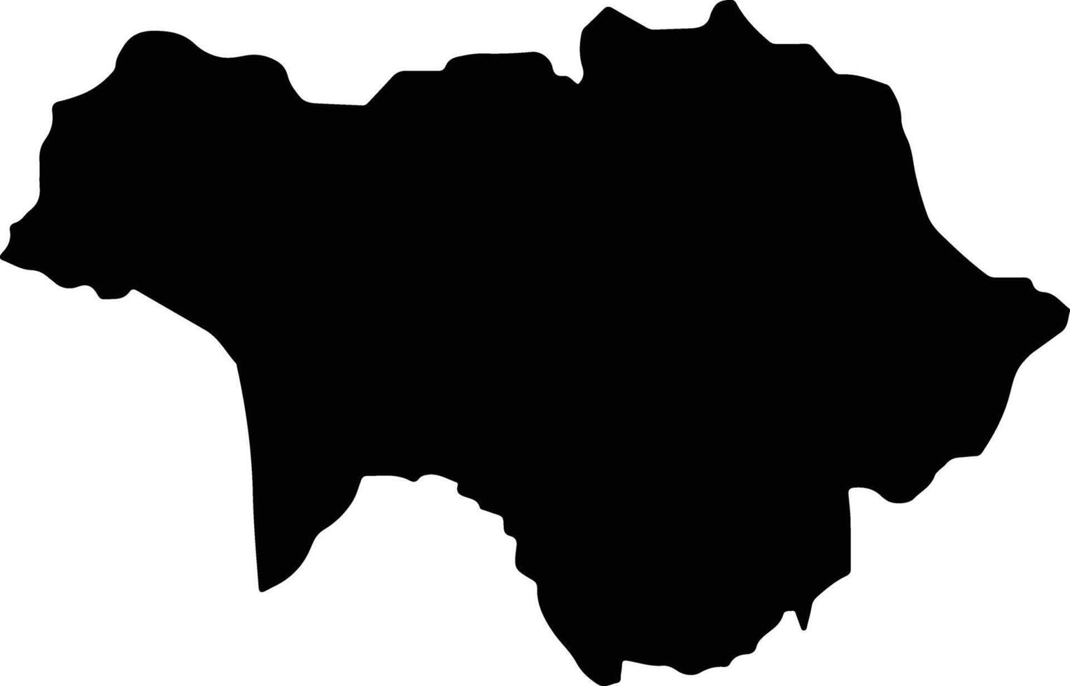 Bolongongo Angola silhouette map vector
