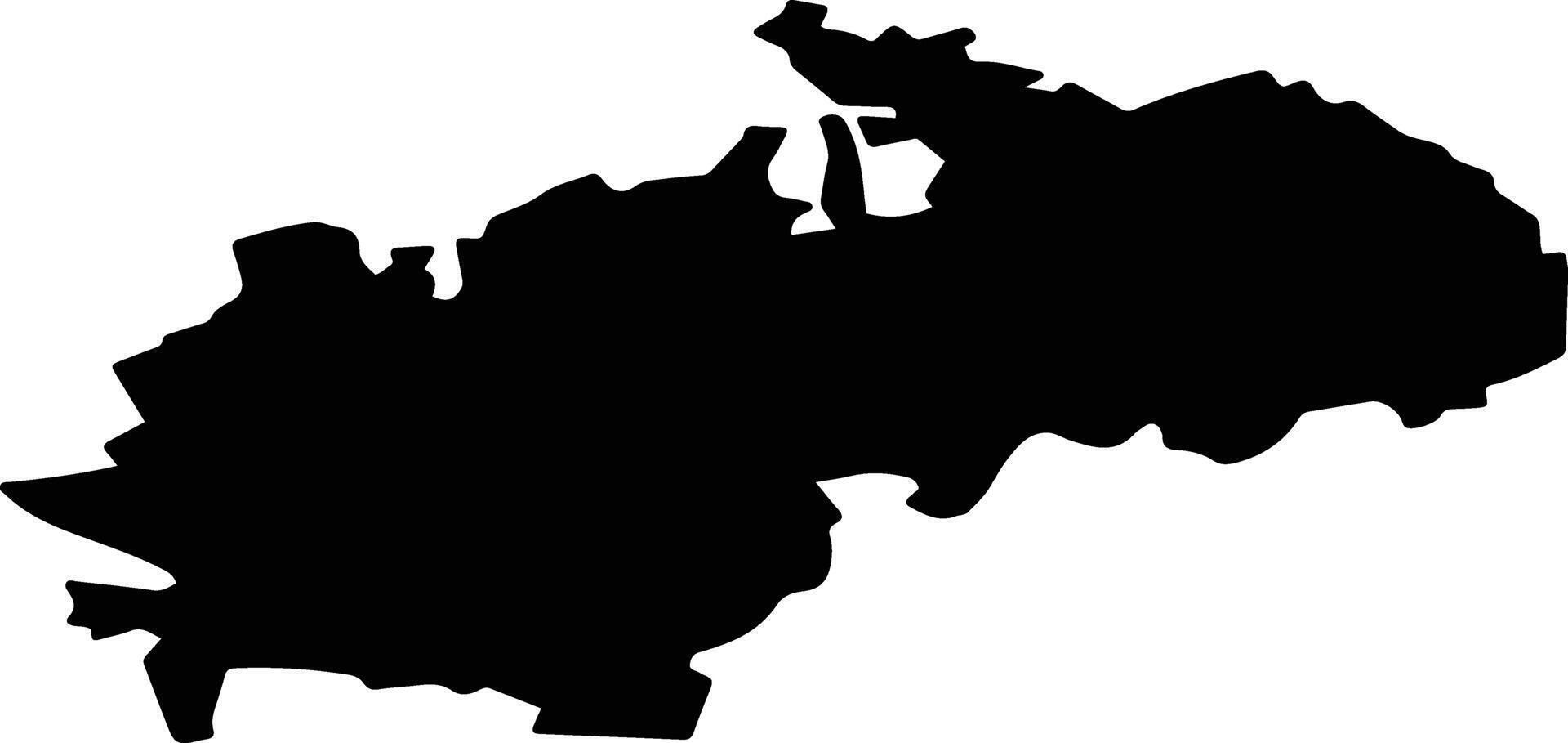 Bolshebereznikovsky District Russia silhouette map vector