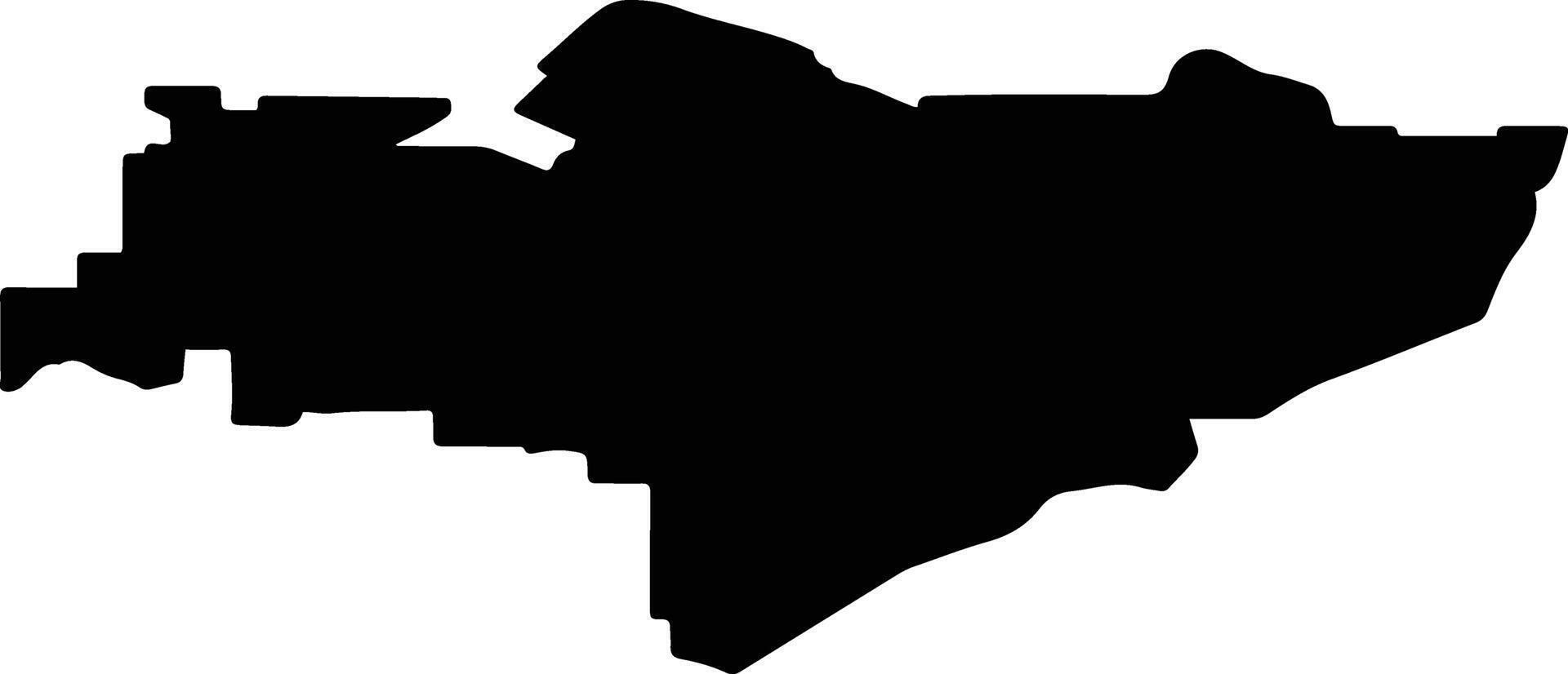Bolshechernigovsky District Russia silhouette map vector